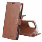 For iPhone 14 GOOSPERY BLUE MOON Crazy Horse Texture Leather Case (Brown) - 1