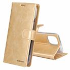 For iPhone 14 Plus GOOSPERY BLUE MOON Crazy Horse Texture Leather Case (Gold) - 1
