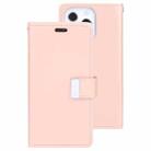 For iPhone 14 Pro GOOSPERY RICH DIARY Crazy Horse Texture Leather Case(Rose Gold) - 1