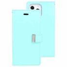 For iPhone 14 Pro GOOSPERY RICH DIARY Crazy Horse Texture Leather Case(Mint Green) - 1