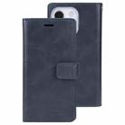 For iPhone 14 MERCURY GOOSPERY MANSOOR 9 Card Slots Leather Case (Dark Blue) - 1