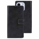 For iPhone 14 Plus MERCURY GOOSPERY MANSOOR 9 Card Slots Leather Case (Black) - 1