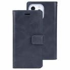 For iPhone 14 Pro Max MERCURY GOOSPERY MANSOOR 9 Card Slots Leather Case (Dark Blue) - 1