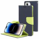 For iPhone 14 Pro Max GOOSPERY FANCY DIARY Cross Texture Leather Case (Navy Blue) - 1