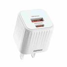 REMAX RP-U2 20W Micro USB+USB-C / Type-C Mini Dual Port Fast Charger(White) - 1