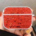 For AirPods Pro Glitter Sequins Wireless Earphone Protective Case(Red) - 1