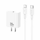 REMAX RP-U5 Extreme 2 Series 20W PD Charger + 1m USB-C / Type-C to 8 Pin Fast Charge Data Cable Set, Specification:CN Plug(White) - 1