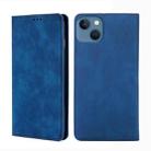 For iPhone 14 Skin Feel Magnetic Leather Phone Case (Blue) - 1