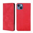 For iPhone 14 Skin Feel Magnetic Leather Phone Case (Red) - 1