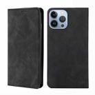 For iPhone 14 Pro Skin Feel Magnetic Leather Phone Case(Black) - 1