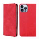 For iPhone 14 Pro Max Skin Feel Magnetic Leather Phone Case (Red) - 1