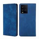 For vivo iQOO 10 Skin Feel Magnetic Horizontal Flip Leather Phone Case(Blue) - 1
