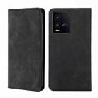 For vivo iQOO 10 Skin Feel Magnetic Horizontal Flip Leather Phone Case(Black) - 1