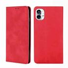 For Nothing Phone 1 Skin Feel Magnetic Horizontal Flip Leather Phone Case(Red) - 1