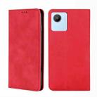 For Realme C30 4G/Narzo 50i Prime Skin Feel Magnetic Horizontal Flip Leather Phone Case(Red) - 1