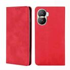 For Honor X40i Skin Feel Magnetic Horizontal Flip Leather Phone Case(Red) - 1
