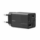 REMAX RP-U43 3.4A 4 USB Port Fast Charger, Specification:EU Plug(Black) - 1