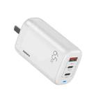 REMAX RP-U55 Territory Series 65W USB+Dual USB-C / Type-C Interface Fast Charger, Specification:CN Plug(White) - 1