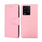 For vivo iQOO 10 Crystal Texture Horizontal Flip Leather Phone Case(Pink) - 1