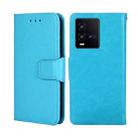 For vivo iQOO 10 Crystal Texture Horizontal Flip Leather Phone Case(Light Blue) - 1