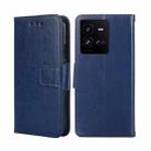 For vivo iQOO 10 Pro 5G Crystal Texture Horizontal Flip Leather Phone Case(Royal Blue) - 1
