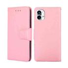 For Nothing Phone 1 Crystal Texture Horizontal Flip Leather Phone Case(Pink) - 1