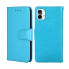 For Nothing Phone 1 Crystal Texture Horizontal Flip Leather Phone Case(Light Blue) - 1