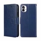 For Nothing Phone 1 Crystal Texture Horizontal Flip Leather Phone Case(Royal Blue) - 1