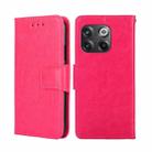 For OnePlus 10T Crystal Texture Horizontal Flip Leather Phone Case(Rose Red) - 1