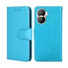 For Honor X40i Crystal Texture Horizontal Flip Leather Phone Case(Light Blue) - 1