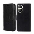 For Honor X40i Crystal Texture Horizontal Flip Leather Phone Case(Black) - 1