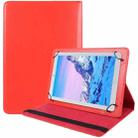 For 8 inch Tablet 360 Degree Rotation Litchi Texture Flip Leather Tablet Case(Red) - 1