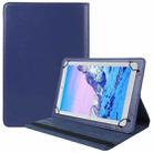 For 10 inch Tablet 360 Degree Rotation Litchi Texture Flip Leather Tablet Case(Blue) - 1