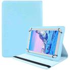 For 10 inch Tablet 360 Degree Rotation Litchi Texture Flip Leather Tablet Case(Sky Blue) - 1