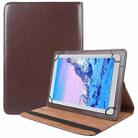 For 10 inch Tablet 360 Degree Rotation Litchi Texture Flip Leather Tablet Case(Brown) - 1