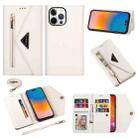 For iPhone 14 Pro Skin Feel Zipper Horizontal Flip Leather Case(White) - 1