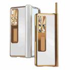 For Huawei Mate X2 Aluminum Alloy Double Hinge Shockproof Phone Protective Case(Silver Gold) - 1