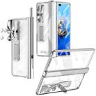 For Huawei Mate X2 Magnetic Hinges Plating Phone Case with Holder(Silver) - 1
