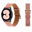 For Samsung Galaxy Watch5 Pro 45mm/5 44mm/5 40mm Plain Weave Leather Watch Band(Dark Pink) - 1