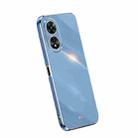 For OPPO A97 5G XINLI Straight Edge 6D Electroplate TPU Phone Case(Celestial Blue) - 1