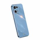 For OPPO Reno7 4G XINLI Straight Edge 6D Electroplate TPU Phone Case(Celestial Blue) - 1