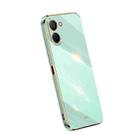 For Realme V20 5G XINLI Straight Edge 6D Electroplate TPU Phone Case(Mint Green) - 1