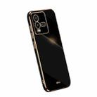 For vivo iQOO 10 XINLI Straight Edge 6D Electroplate TPU Phone Case(Black) - 1