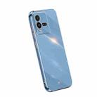 For vivo iQOO 10 XINLI Straight Edge 6D Electroplate TPU Phone Case(Celestial Blue) - 1