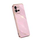 For vivo iQOO 10 Pro XINLI Straight Edge 6D Electroplate TPU Phone Case(Cherry Purple) - 1