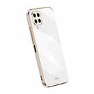 For Samsung Galaxy M32 4G XINLI Straight Edge 6D Electroplate TPU Phone Case(White) - 1