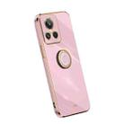 For Realme GT2 Explorer Master XINLI Straight Edge Electroplate TPU Phone Case with Ring(Cherry Purple) - 1