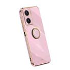 For vivo Y77 5G XINLI Straight Edge Electroplate TPU Phone Case with Ring(Cherry Purple) - 1