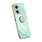 For vivo Y77 5G XINLI Straight Edge Electroplate TPU Phone Case with Ring(Mint Green) - 1