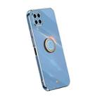 For Samsung Galaxy M32 4G XINLI Straight Edge Electroplate TPU Phone Case with Ring(Celestial Blue) - 1